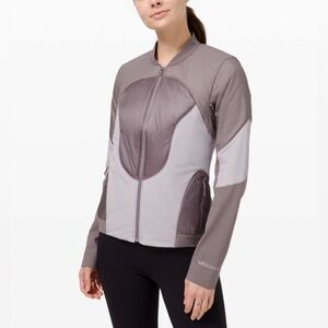 2021 Lululemon Polar Pace Run Jacket Coat Size 8 Pelt Lunar Rock Iced Iris